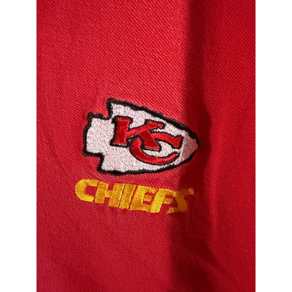 Dynasty Kansas City Chiefs Polo Mens XL Red Embroidered Logo Cotton - Picture 4 of 8
